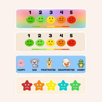 English Sensory and non sensory stickers: Breathing Techniques, Stress relief