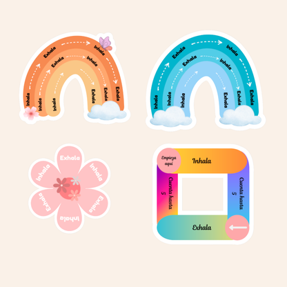 Spanish Sensory Stickers: Breathing Techniques, Stress Relief
